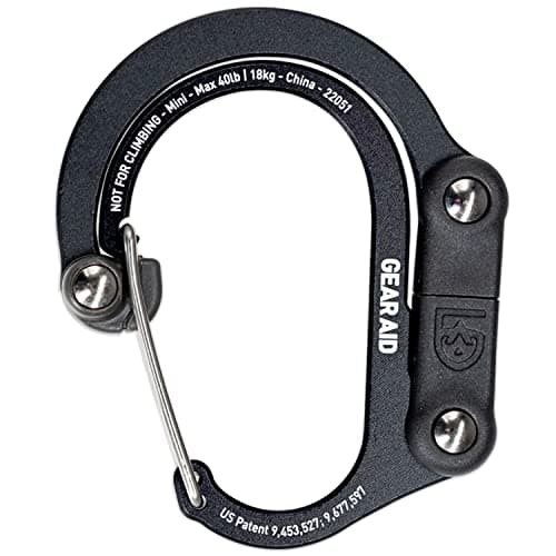 HEROCLIP GEAR AID Medium - Carabiner Clip, Hook & Hang Camping Accessories, Handbag, Purse or Backpack, Baby Pushchair Pram Hanger, Multifunctional Gadget for Fishing, Hiking & Travel