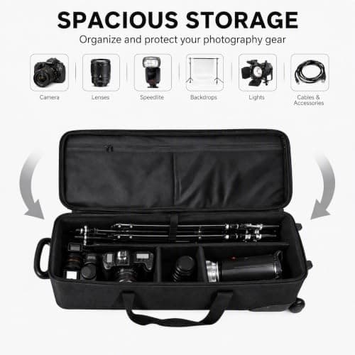 Large Photography Roller Bag Tripod Carrying Case 48"x13.7" | 122cm x 35cm — view 4