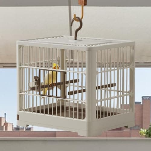 Small Bird Travel Cage, The Lightweight Small Birds Starter Kit with Birdcages and Accessories for Parakeets, Parrotlets, Parrots, Lovebirds, 30x23x26cm — view 2