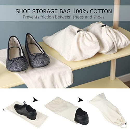 Travel Shoe Storage Bags Cotton with Drawstring for Men and Women — view 2