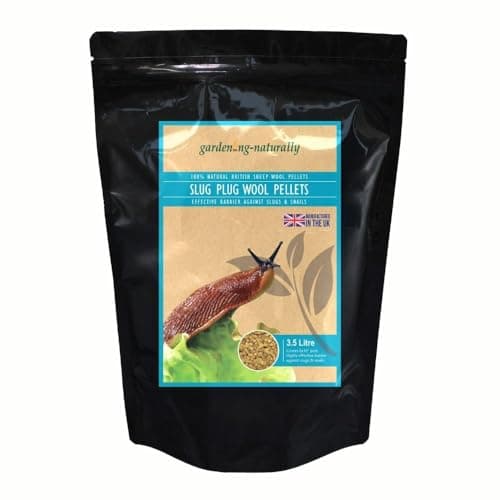 Gardening Naturally Slug Plug Wool Pellets - Natural and Organic Slug and Snail Repellent - Non-Toxic (3.5 Litres)