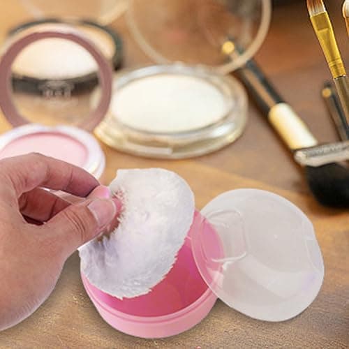 Powder Case with Puff,Baby After-Bath Powder Dispensor Case with Puff | Secure Closure Post-Shower Bath Care Travel Must Have for Women Kids Children Toddler — view 2