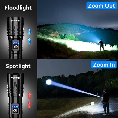 Torches LED Super Bright USB Rechargeable 50000L Flashlight Tactical Torch — view 5