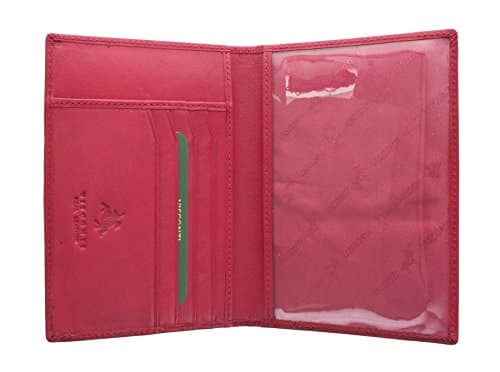 VISCONTI Polo Collection Leather Passport Holder RFID Blocking 2201 Fuchsia — view 4