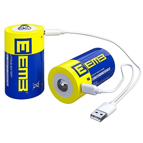 EEMB D 1.5V Rechargeable Battery,5550mWh,USB C,2 Pack