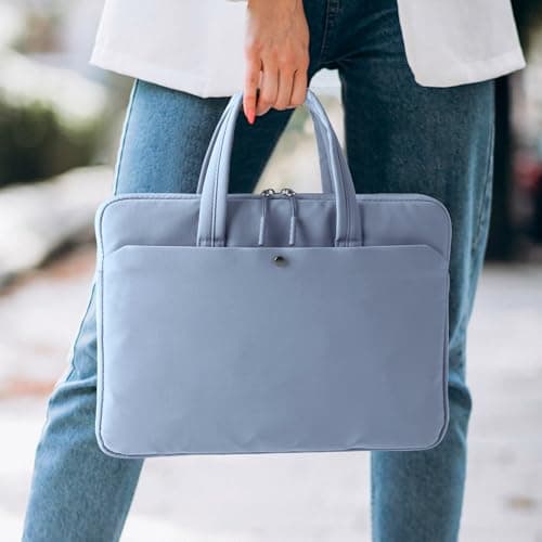 MicaYoung Laptop Sleeve Case 15.6 inch Lightweight Waterproof Carrying Bag Compatible with 15 15.6 16 inch Acer Asus Dell HP Thinkpad Chromebook Computer Notebook, Blue — view 6