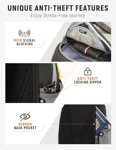 SKYSPER Sling Bag Anti-Theft RFID Crossbody Bag Travel Cross Body Backpack Shoulder Hiking Sling Daypack(Lightgray) — view 3