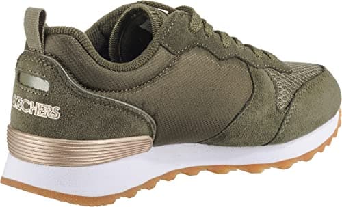 Skechers Women's Og 85 Gold'n Gurl Trainers, Olive Suede Nylon Mesh Rose Gold Trim, 7 UK — view 5