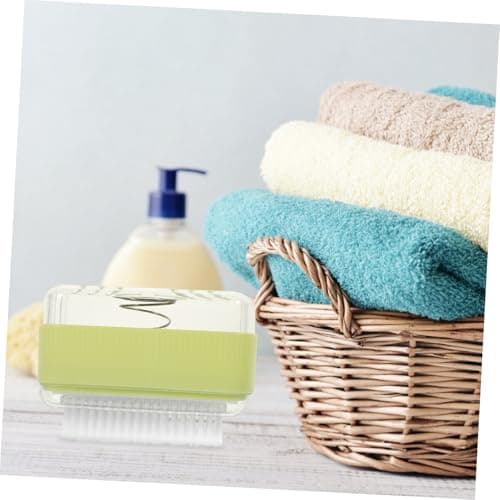 BIUDECO Travel Soap Foaming Box with Roller Brush, Pp and Abs, Creates Rich Lather, Multi-functional Soap Dish for Bathroom, Shower, Camping, Light Green — view 3