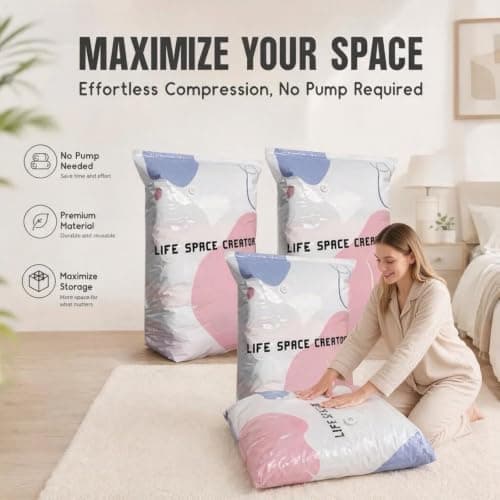 3Pcs No Pump 3D Vacuum Storage Bags, Press and Seal Compression Bags (BB) — view 5