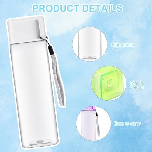 24 Bulk Water Bottles and Sports Bottles, 500ml Plastic Bottles with Straps — view 3