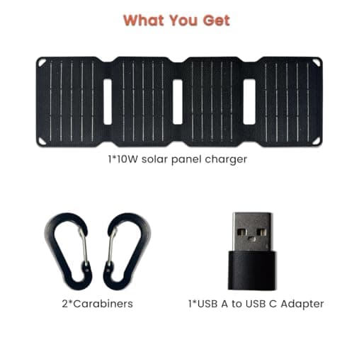 FlexSolar 10w Portable Solar Charger 5V USB Small Foldable Solar Panel — view 4
