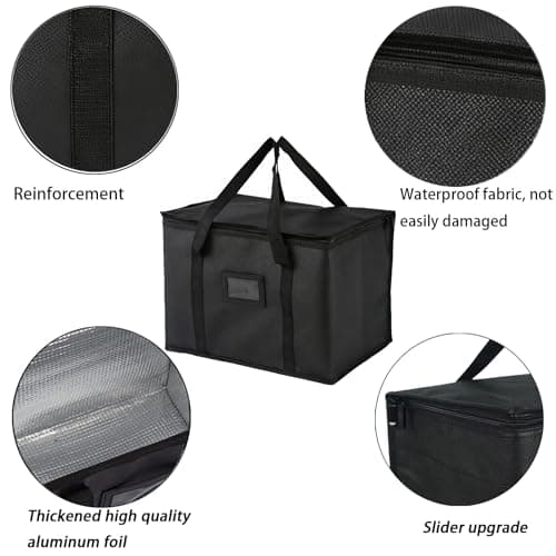 40L Insulated Bag/Waterproof Takeout Cooler Bag/Picnic/Pizza/Car Food Bag — view 3