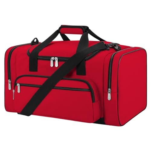 ZZY Gym Duffle Bag, 40L Sports Holdall, Red
