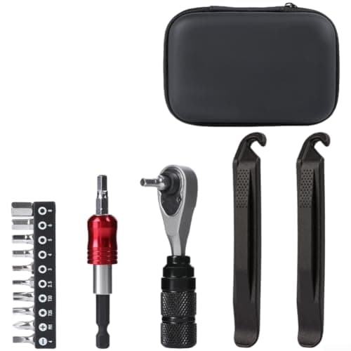 Gdfnmogo Aluminum Alloy Ratchet Wrench Bike Repair Kit with