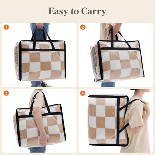 Lifewit 4 Pack Clear Storage Bags, 40L Plastic Clothes Storage Bags — view 5