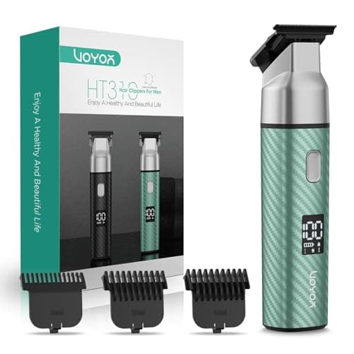VOYOR Body Hair Trimmer for Men, Electric Mens Body Shavers Cordless, Green