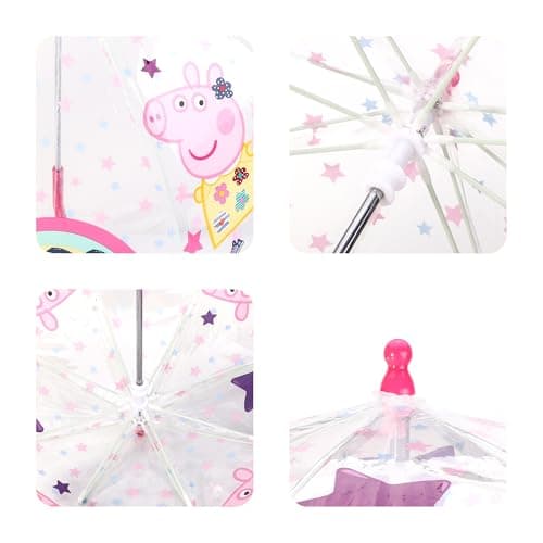 Peppa Pig Kids Clear Dome Umbrella with Transparent See-Through Canopy — view 5