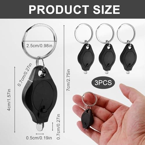 Fascetta 3PCS Note Checker Blacklight Mini LED Keychain Torches Flashlight — view 3