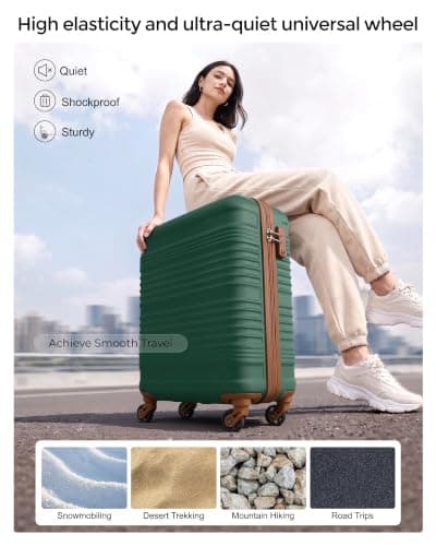 COOLIFE 55×40×20 Cabin Suitcase + 40x30x20cm Ryanair Cabin Bag EasyJet Set — view 3