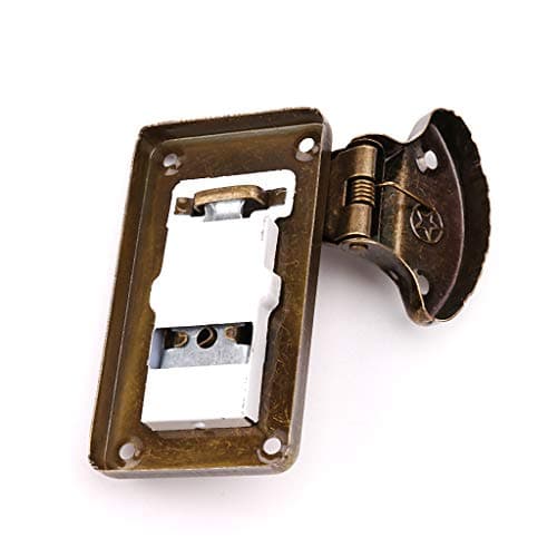 BIlinl Bronze Tone Leather Suitcase Buckle Box Vintage Metal Lock Antique Toggle Hasp Latch — view 3