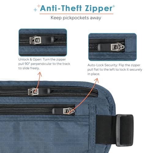 travel inspira Money Belt, Passport Holder Secure with RFID Blocking — view 4