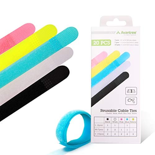Avantree Pack of 20 Reusable Cord Organizer Keeper Holder