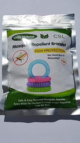 CSL Mosquito Repellent Bracelets - 10 Pack - All Natural, Deet Free and Waterproof Bands for Adults and Children Foiled Packed — view 2