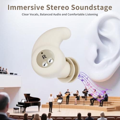Sleep Earbuds Bluetooth 6.0, Mini Wireless Sleep Headphones for Side Sleepers, Up to 80 Hrs Total Playtime, Dual UV Cleaning Light, Ultra Soft & Pressure-Free Fit for Sleeping, Napping and Travel — view 6