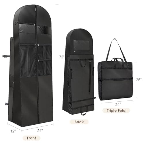 KEEGH Wedding Dress Garment Bag, 72 Inch Long Dress Carrier Travel Bag — view 2