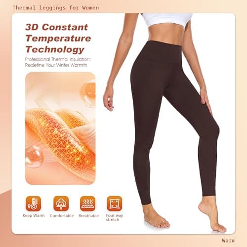 Thermal Leggings Women Fleece Lined Tights Yoga Pants Winter Warm Leggins — view 4