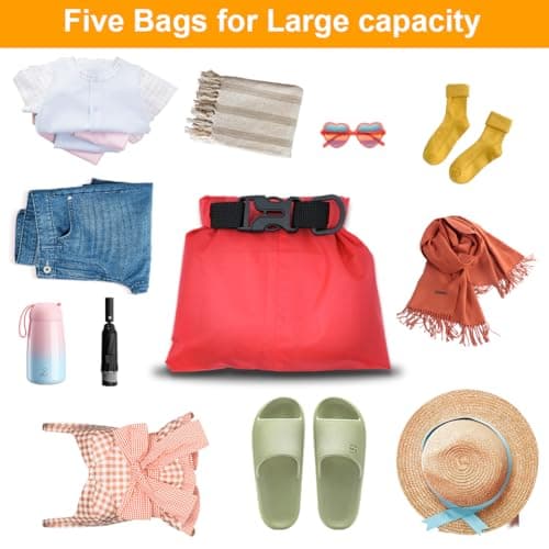 LICQIC Waterproof Dry Bag, Drybag Canoe Bag, 1 Pcs Red, 1.5 Litre — view 5