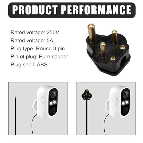 5 Amp Basic Plugs Rewireable Round Pin Plug Compliant, 5 Pack — view 4