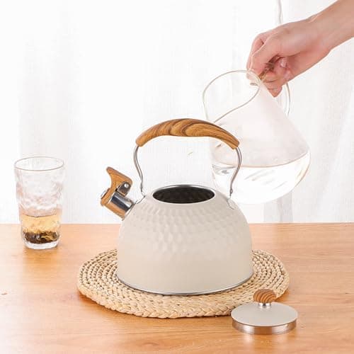 For Hob | Boutors with Whistle for Cooker Trains | 2.5 L Stainless Steel Pot Still Boiling Water Travel Camping Apartment Restaurant — view 5