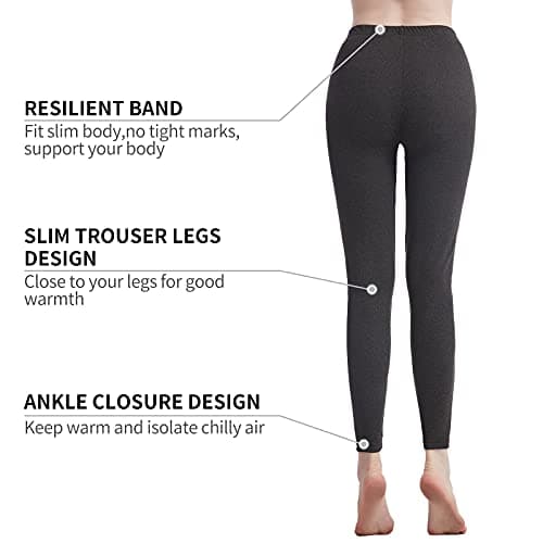 Fomolom Thermal Underwear Women Long Johns Womens Thermal Underwear Sets Solid Ultra Soft Base Layer Gifts with Box (Greystone, Large) — view 6