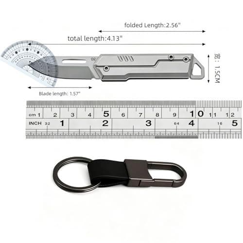 1 Pieces Folding EDC Pocket Knife, Multi Tool with Cutting Function,Ergonomic Stainless Steel Foldable Multifunctional Small Pocket Box Opener,Pocket Gadgets for Men Outdoor, Camping, Hiking — view 3
