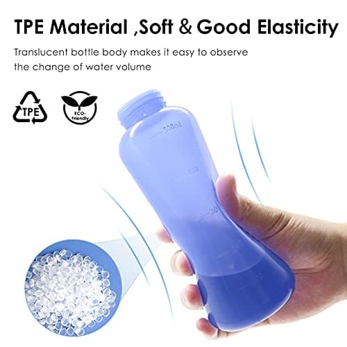 Peri Bottle Postpartum 2 Pack, RUFCRIL 500ml Perineal Wash Bottle, Portable Bidet with Carry Bags, Boilable TPE & Leak-Proof Sealing Rings, Postpartum Essentials, Hospital Bag — view 2