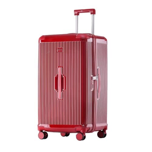 LIGHTGO Series 20/28/30 Inch Aerospace-Grade Hardshell Luggage – Max Capacity with Dual-Brake Silent Wheels (Red, 20inch)