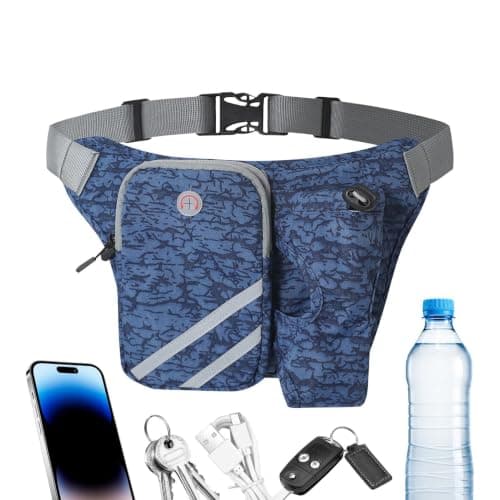 Fanny Pack Adjustable Belt Pouch with Water Bottle Holder
