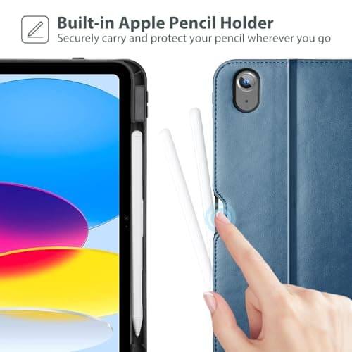 ProCase Leather Case for iPad A16 11th Gen 2025/10th Gen 2022 -Teal — view 4