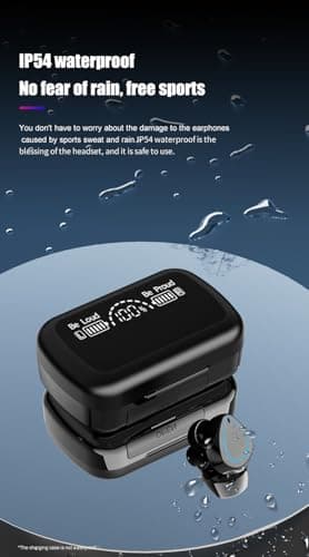 Wireless Earbuds, Wireless Headphones, HiFi Stereo Deep Bass, Bluetooth 5.3 Touch Control Noise Reduction Headphones , Mini Ear Buds Mic In-Ear Headset IP7 Waterproof LED Display for Sport Gym — view 5