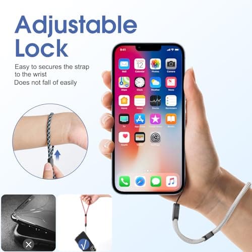 FgofhFu 6PCS Adjustable Wrist Strap Hand Lanyard with Movable Button for Cellphone,Phone,Camera,GoPro, PSP, Flashlight,Keys, Keychains, USB Flash Drives and More Device, Multi-Color — view 2