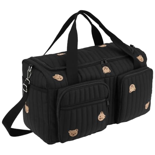 Hospital Maternity Bag, Baby Changing Bags with Shoulder Strap(Black)