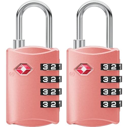 NovLock Suitcase Padlocks, TSA Approved Luggage Locks, Travel Padlocks