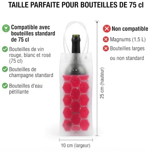No-Mess Portable Wine Chiller Bag – Instant Gel Cooler for 750ml Wine & Champagne – Perfect for Picnics, Gifts & Short-Term Chilling — view 6
