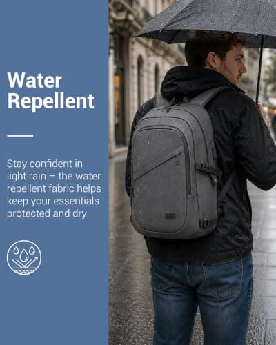 Kono 15.6 Inch Laptop Backpack Waterproof Rucksack for Men and Women — view 4