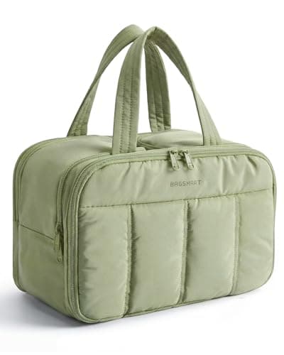 bagsmartTravel Toiletry Bag for Women, Extra Large Makeup Wash Bag, Green
