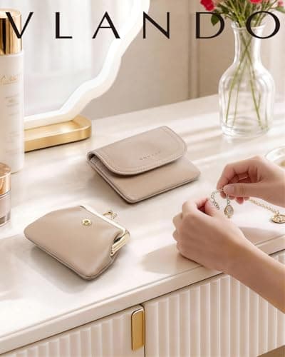 VLANDO 2-in-1 Travel Jewellery Pouch，Detachable Card Holder for Cash Cards — view 6