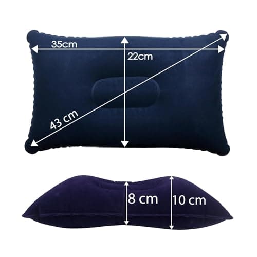 TRIXES Inflatable Pillows 4-Pack, Navy- Lightweight Pillows — view 3