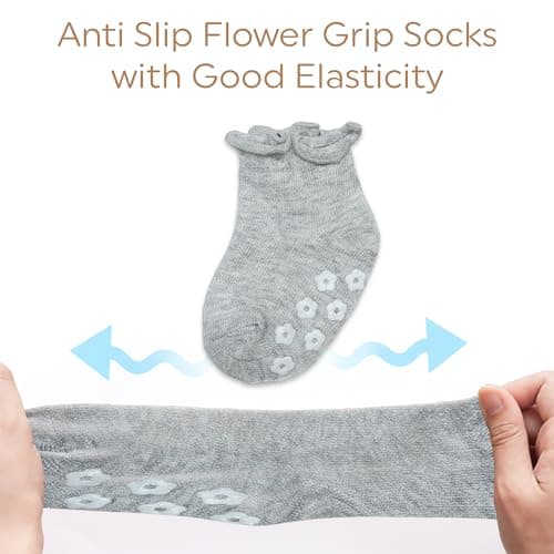 Mother's Choice Organic Cotton Ruffle Baby Socks 6 Pairs Newborn 6-12M — view 4